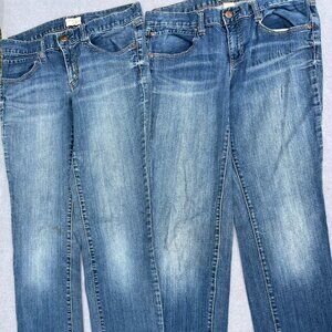 Gap Slim Boyfriend Jeans Womens 4/27R Medium Wash Blue Denim - Lot of 2